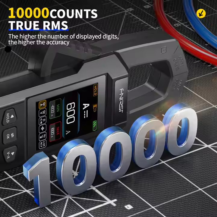 FNIRSI DMC-100 10000 Count DC1000V AC750V DC/AC 600A Latest Digital Multimeter Clamp - 图片 6