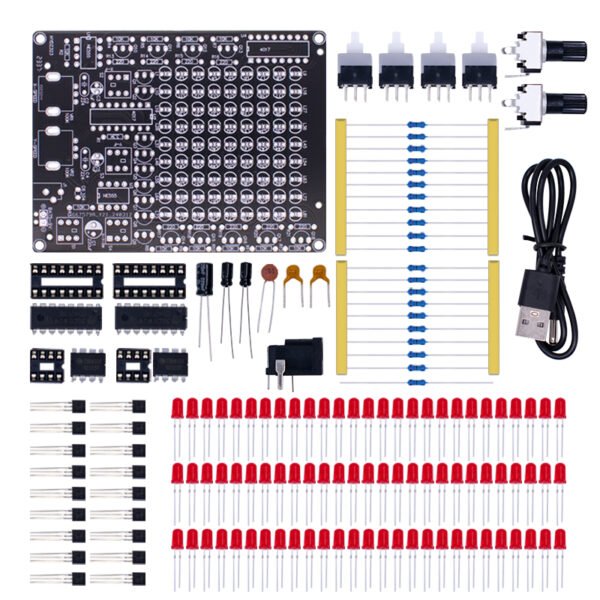 LED Chasing Light Game DIY Kit Electronic Soldering Training Kit 8x8 LED Matrix Flow Light Production Kit