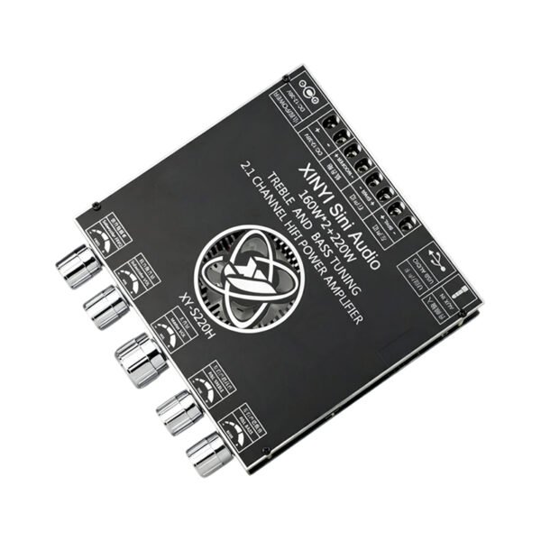 XY‑S220H 2.1 Channel Bluetooth 5.1 Audio Power Amplifier Board 160W*2+220W TDA7498E Chip HIFI Amplifier Module With APP Control Treble Bass Adjustment*